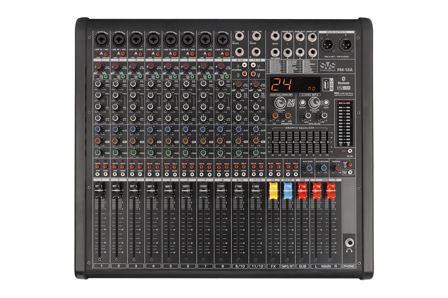 SVS Audiotechnik mixers PM-12A Активный аналоговый микшерный пульт, 12-канальный в Пущино